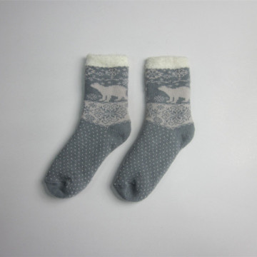 Girls Acrylic Jacquard Socks Wholesale