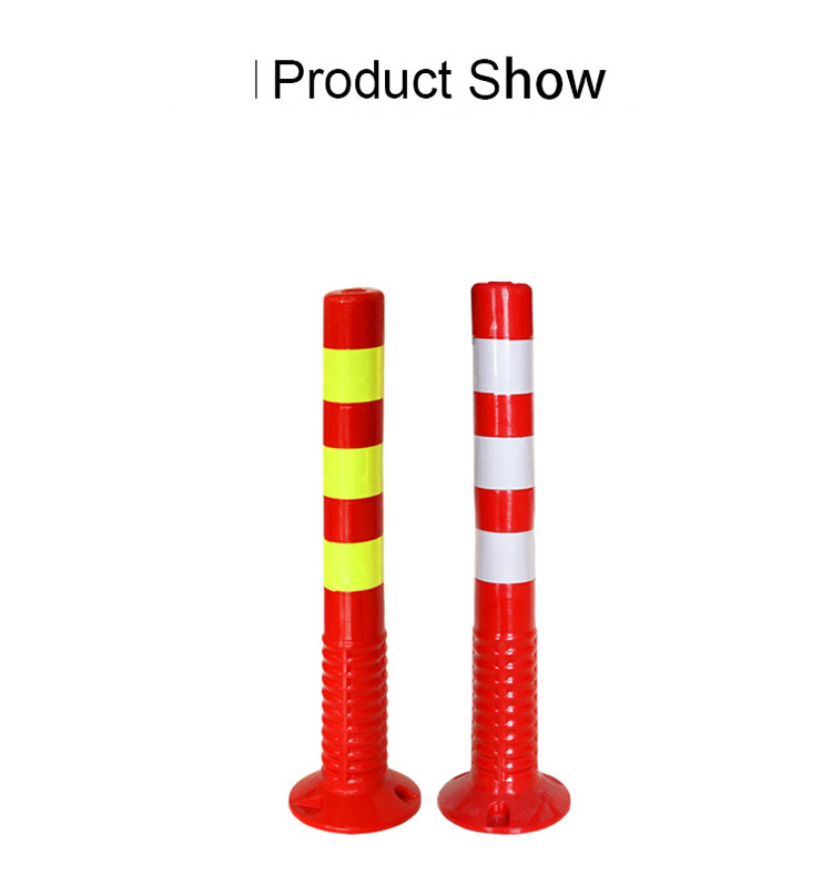 Highly Visible Reflective Traffic Safety Flexible Delineator, Plastic Bollard Warning Post/