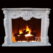 Hand Carved luxurious marble fireplace mantel
