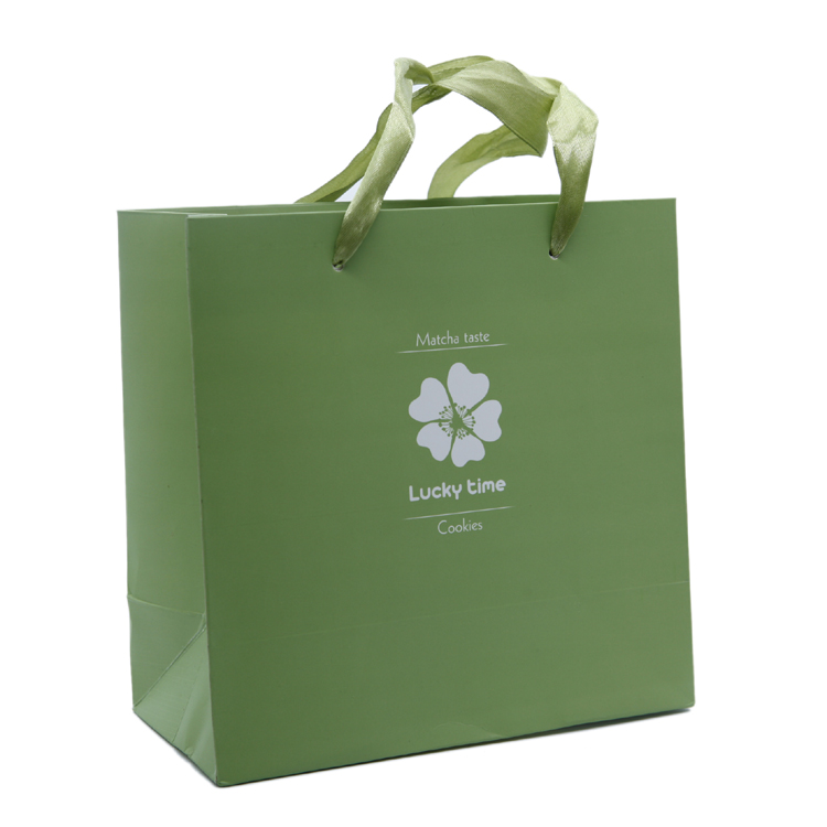 custom oem print color paper bags luxury kraft craft paper silk ribbon handle gift packaging shopping bags with your own logo