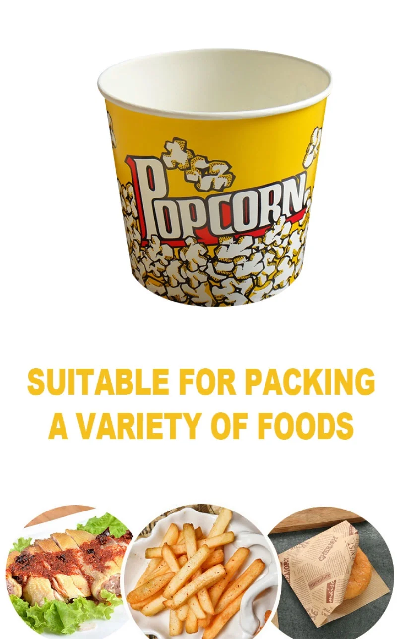 environmental Food Grade Take out Popcorn Paper Cups