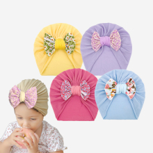 Fashion Baby Girls Top Knot Bows Turban Hat