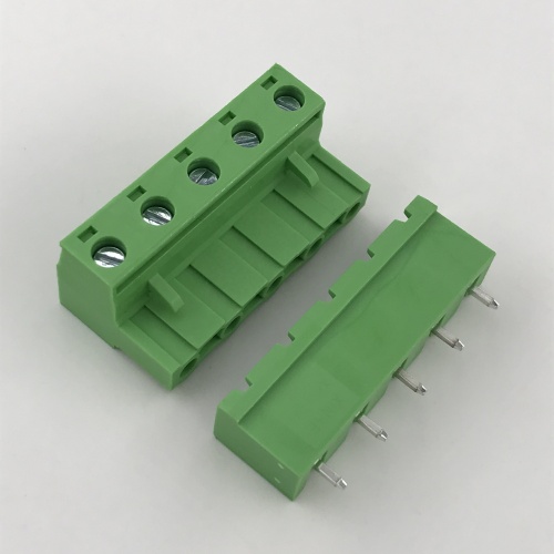 5 poles 7.62 pitch straight pluggable terminal block