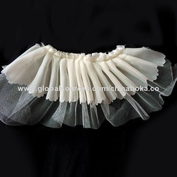 Folded Mesh Lace/Folded Chiffon Fabric Trim/Ruffled Lace Trim