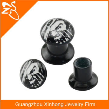 Acrylic Man's Picture Tunnel Piercing Jewelry Buy Jeweled Ear Plug