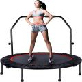 Mini kebugaran trampolin dapat dilipat dengan pegangan busa yang dapat disesuaikan