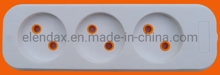New Style Germany Type USB Power Sockets Power Strip 3 Way