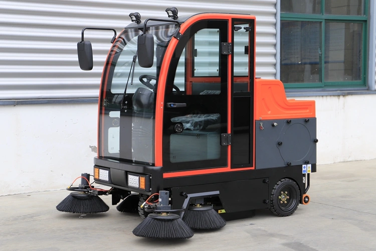 Enclosed Electric Floor Road Street Sweeper Best Supplier with Ce Certificate