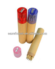 Eco-friendly hb pencil with sharpener tube cap