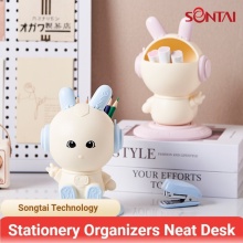 Cute UFO Rabbit Shaped Pen Holder