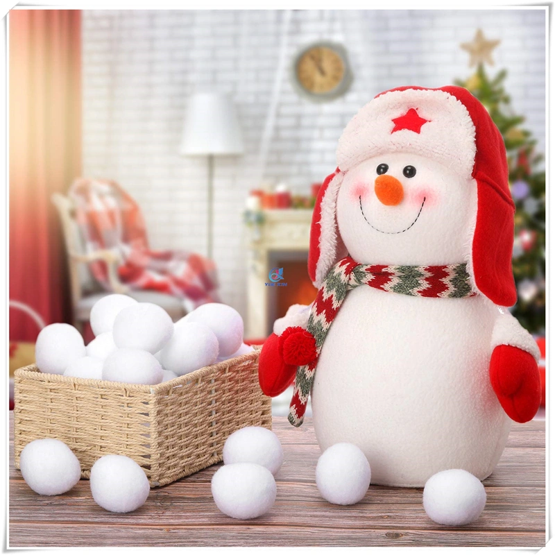 White Plush Indoor Snowballs Fight Christmas Decoration