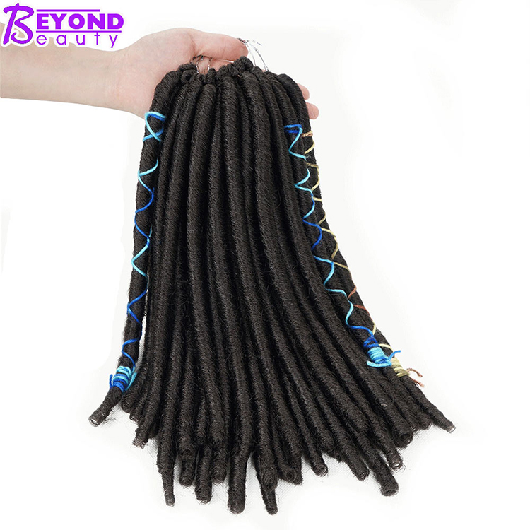 vendors Bulk packaging Goddess Locs Crochet Braids Hair 14 inch Faux Locs Crochet Hair Dreadlocks Synthetic Braiding Hair