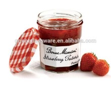 glass honey jar strawberry glass jam jar