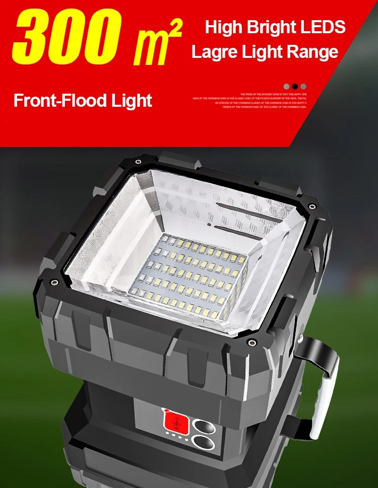 Large Multifunctional High Lumen Super Bright Power Display Large Battery Capacity Long Endurance LED Flashlight Camping Light