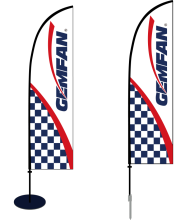 Gemfan race flag 3.6m Large Logo
