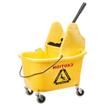 Heavy Duty Cheap Double Bucket Mop Wringer Trolley for Industrial Floors