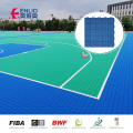 Piso esportivo de bloqueio modular ao ar livre para pickleball de basquete