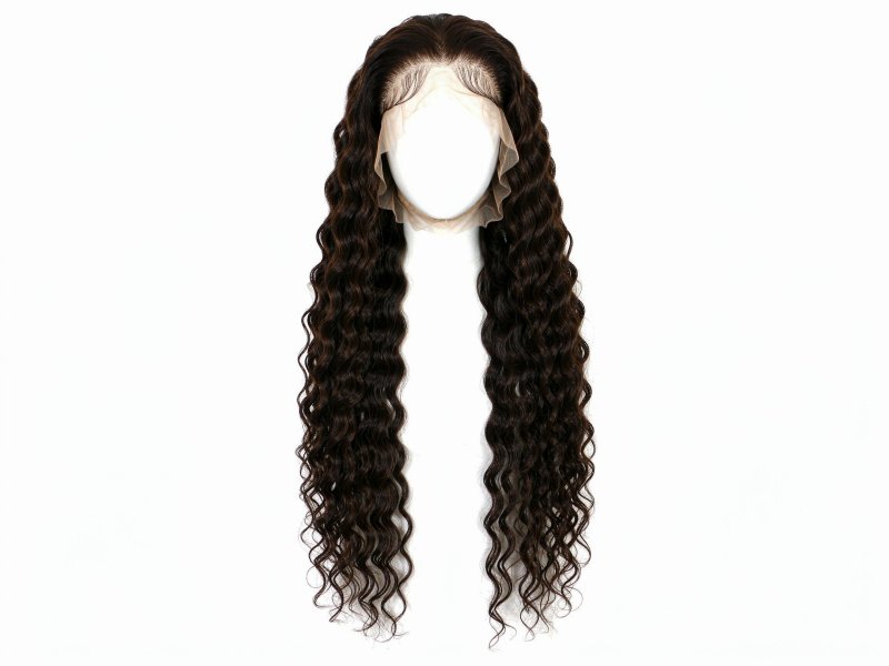 Light Brown Curly Human Hair Wig