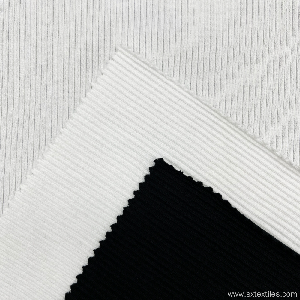Cotton Spandex 2x2 RIB Knitted Fabric