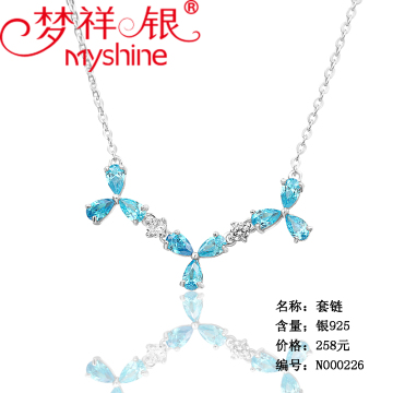 MYSHINE bridal wear diamond necklace jewelries