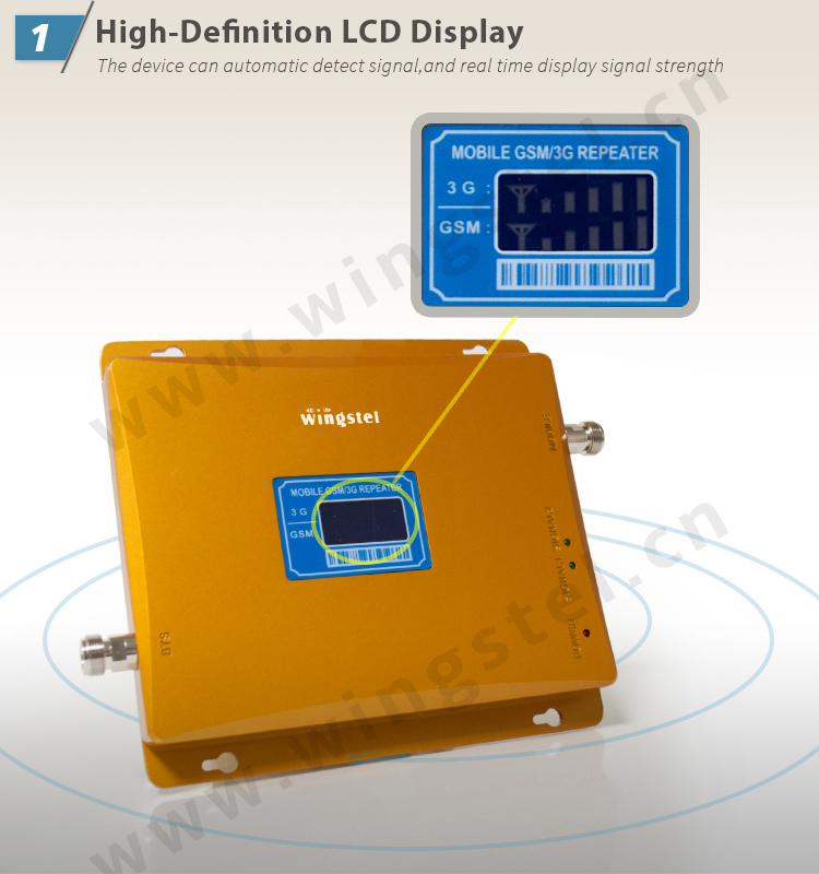 Mobile dual band network repeater GSM 900 2100 mhz signal booster