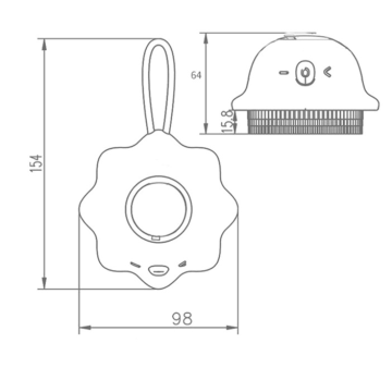 Custom Silicone Body Scrubber with Soap Dispenser