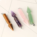 Natural Gemstone Cone Pendant Necklace Healing Crystal Quartz Reiki Chakra Gem Stones 18 Inch Women Girls Men Birthday Gifts