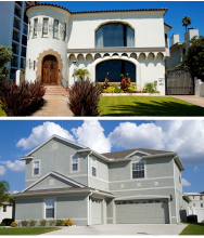 Exterior stone wall look texture paint