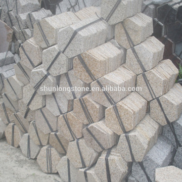 Light yellow granite hexagon tile ,sand color granite tile,cheap stone