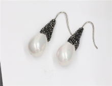 2019 wholesale hot product natural freshwater pearl earing with 925 silver Design for women