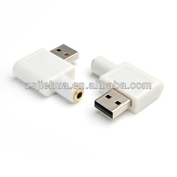USB 2.0 to 3.5mm Female Audio Stereo Microphone Adapter