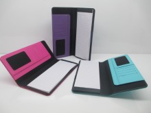 China Price Personalized PU Leather Cover Design with paper,card holder Various Choice Office Notebook for Business People