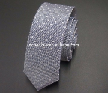 silk linen polka dots tie