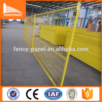 Yellow coated temporary construction fencing / construction site temporary fencing