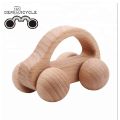 Baby wooden organic beech teething ring baby