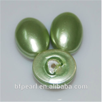 Wholesale 10x8mm Green Large Natural Cabochons Loose Pearl Bead