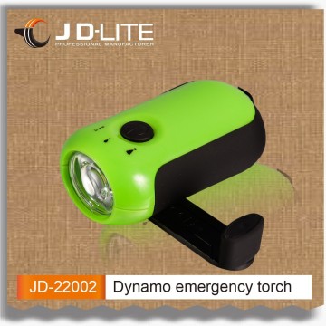 1 LED hand crank flashlight for emergency dynamo light dynamo flashlight