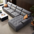 Woonkamer Moderne L-vormige stoffen Sofa Huishouden