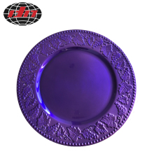 Grape Pattern and Bead Edge Plastic Plate