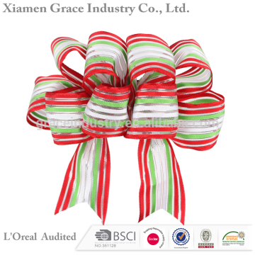 Wholesale Chrismas Deco Stitch Grosgrain Ribbon Flower for gift packing