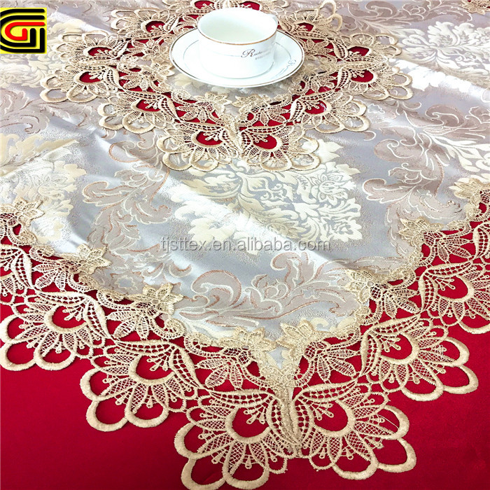 jacquard fabric lace table cloth