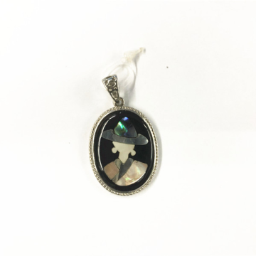Elegant Lady Shape Abalone Shell Pendant Necklace