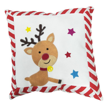 White style christmas reindeer pattern pillow