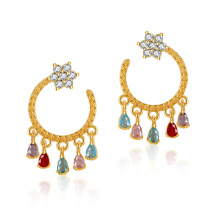 Boho Elegant 18K Gold Plated Copper Earrings: Women's Luxury Jewelry