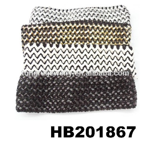 women wide leather crochet headbands wholesale