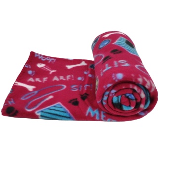 polyester blanket dog stuff red printed polyester fleece blanket throws