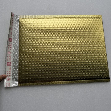 metalized foil thermal insulated metallic bubble mailer