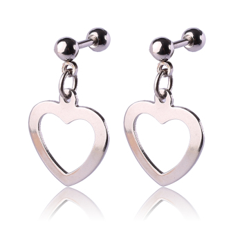 Popular heart-shape drop earrings ladies accessories earrings