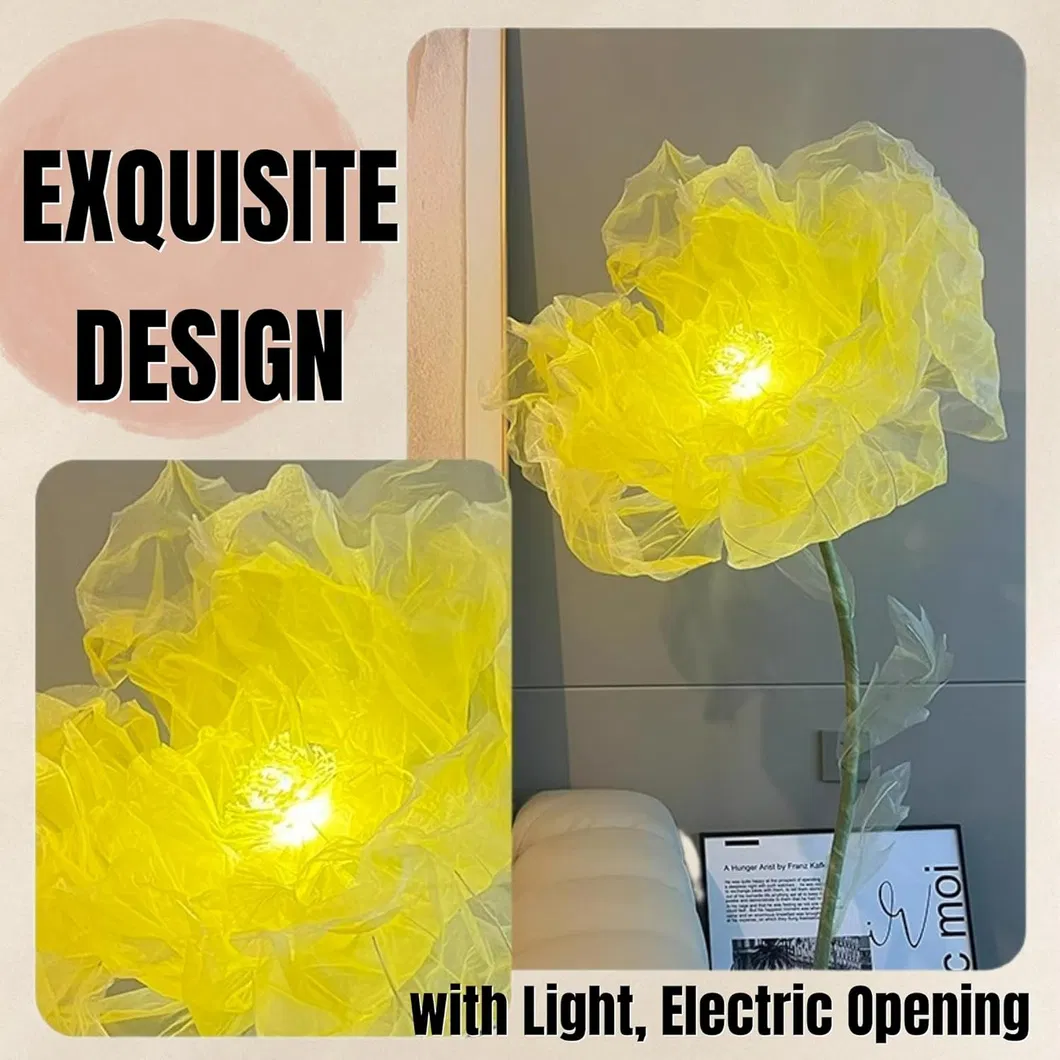 Enchanting Pink Peony Floral Decoration with Light for Events