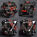 Dragon In the Cage Hollow DND Dice Set, Metal Dice 7-Piece RPG Gaming Dice for RPG Pathfinder, MTG and Other Tabletop Games